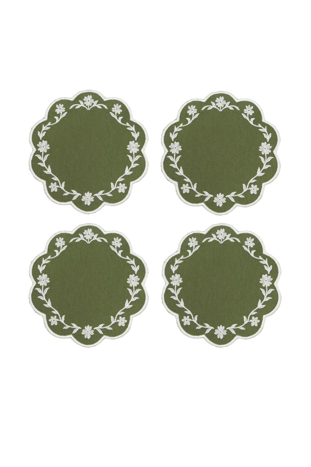 Green Wave Cocktail Napkin (Set of 4)