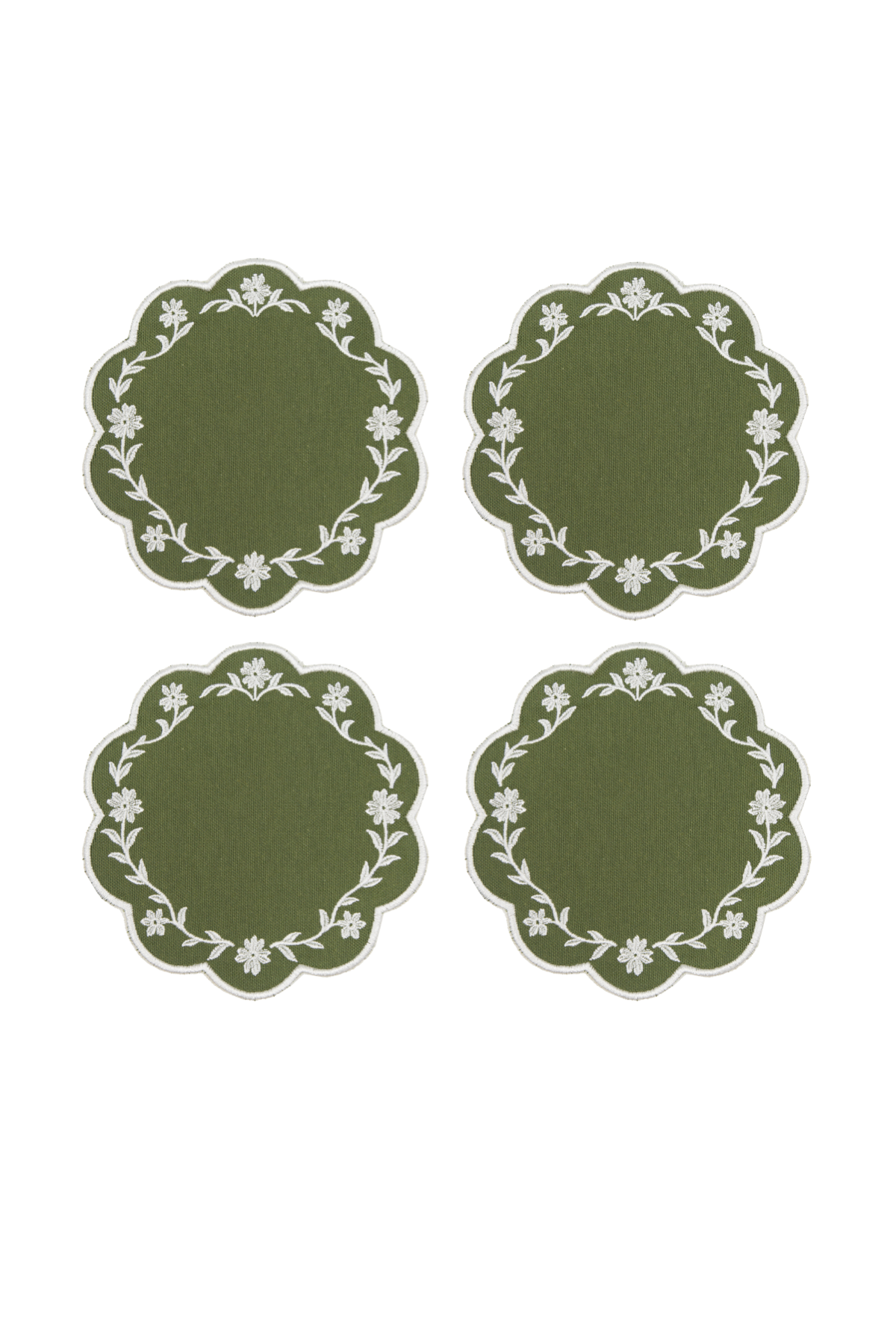 Green Wave Cocktail Napkin (Set of 4)