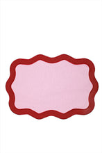 Load image into Gallery viewer, Rose&amp;Burgundy Wave Placemat + Napkin
