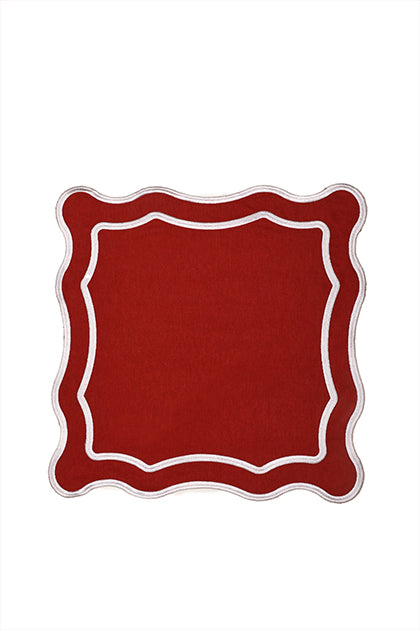 Burgundy Wave Amerikan Servisi + Peçete