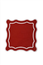 Load image into Gallery viewer, Burgundy Wave Square Placemat (Set of 2)
