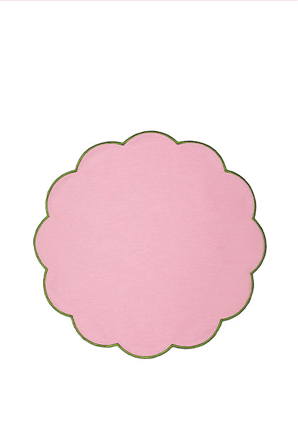 Bicolor Green&Rose Scallop Amerikan Servisi + Peçete