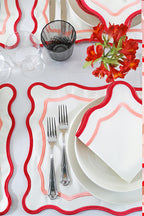 Pink Wave Placemat + Napkin
