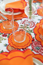 Orange Scallop 4'lü Bardak Altlığı