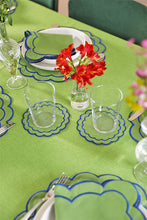 Load image into Gallery viewer, Green Scallop Cocktail Napkin (Set of 4)
