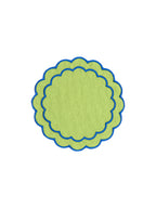 Green Scallop Cocktail Napkin (Set of 4)