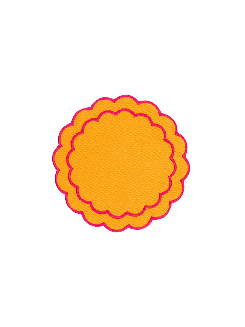 Orange Scallop 4'lü Bardak Altlığı