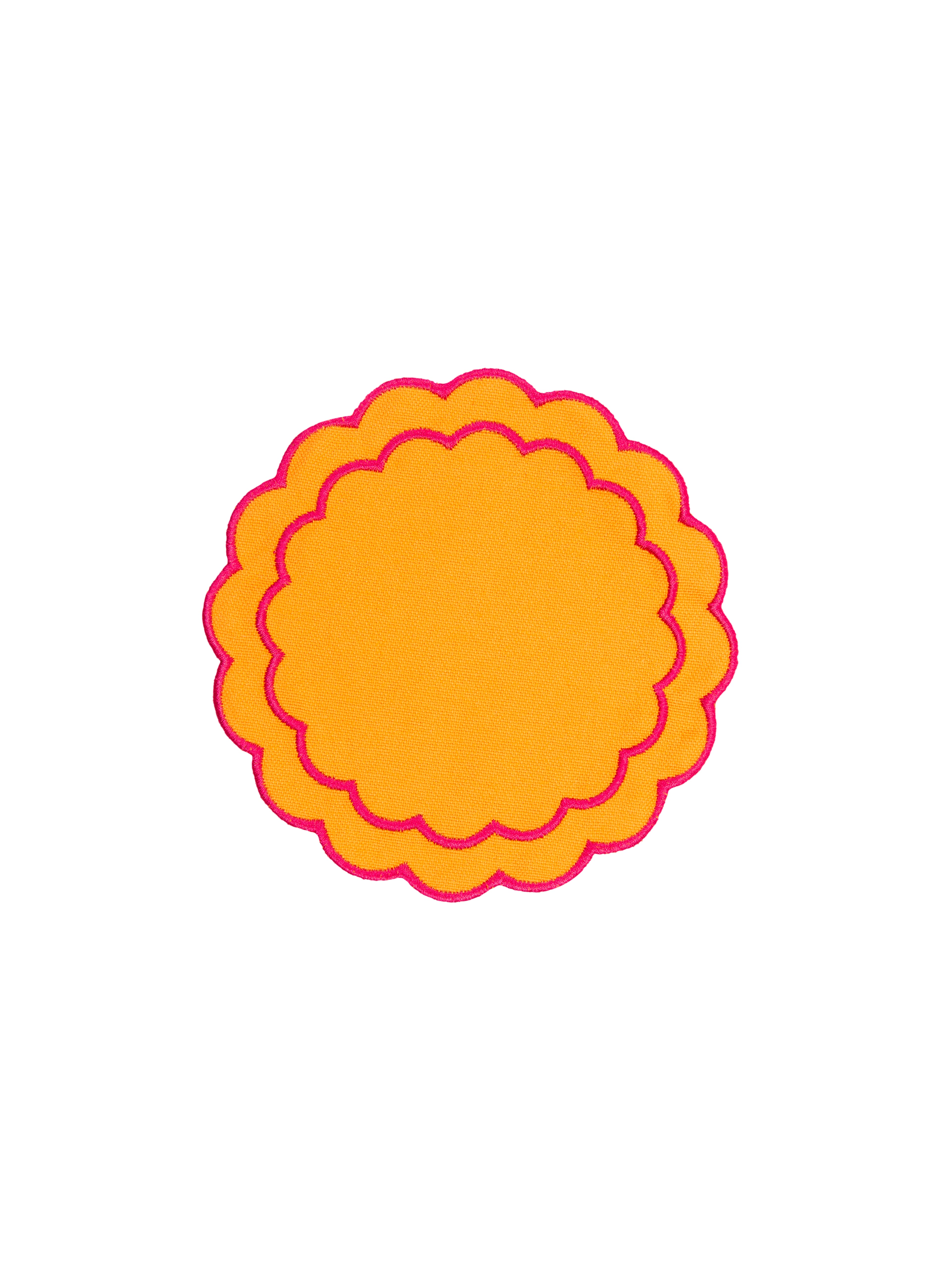 Orange Scallop 4'lü Bardak Altlığı