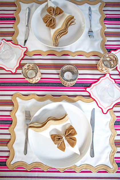 Bej Kurdele Peçete Halkası (4'lü)