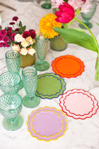 Colorful Scallop 4'lü Bardak Altlığı