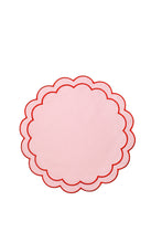 Load image into Gallery viewer, Rose&amp;Red Scallop Placemat (Set of 2)
