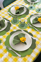 Bicolor Green Scallop Placemat (Set of 2)