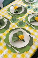 Load image into Gallery viewer, Bicolor Green Scallop Placemat (Set of 2)
