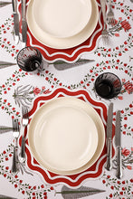 Load image into Gallery viewer, Burgundy Wave Round Placemat (Set of 2)
