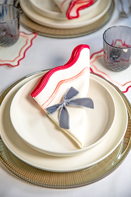 Gri Kurdele Peçete Halkası (4'lü)