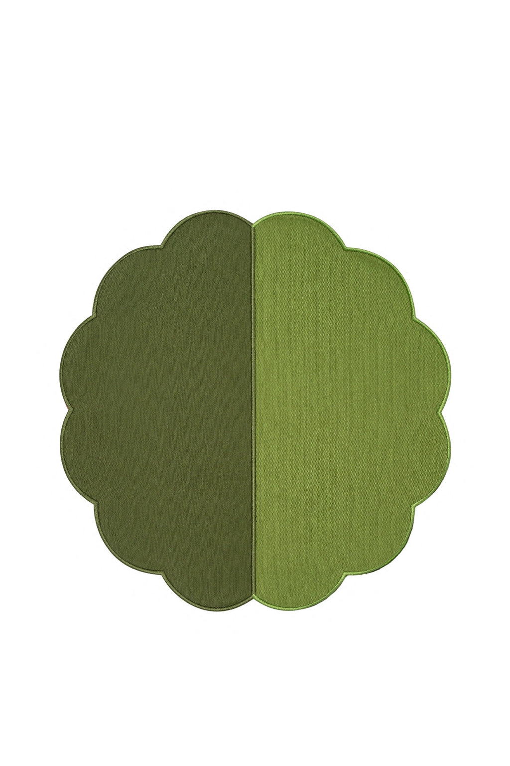 Bicolor Green Scallop Placemat (Set of 2)