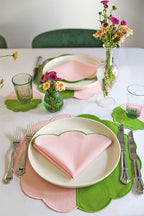 Bicolor Green&Rose Scallop 2’li Amerikan Servisi