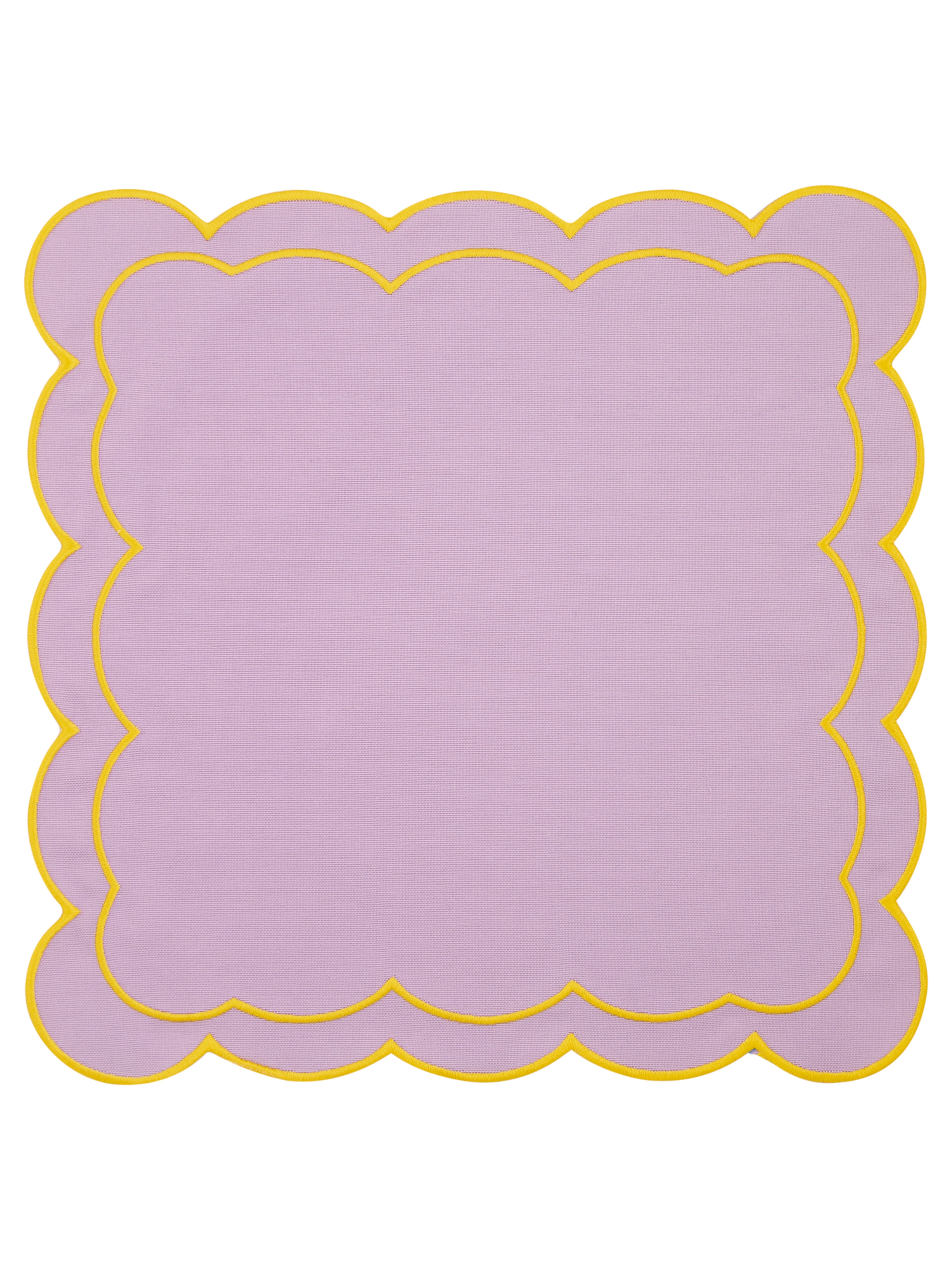 Lilac Scallop Amerikan Servisi + Peçete