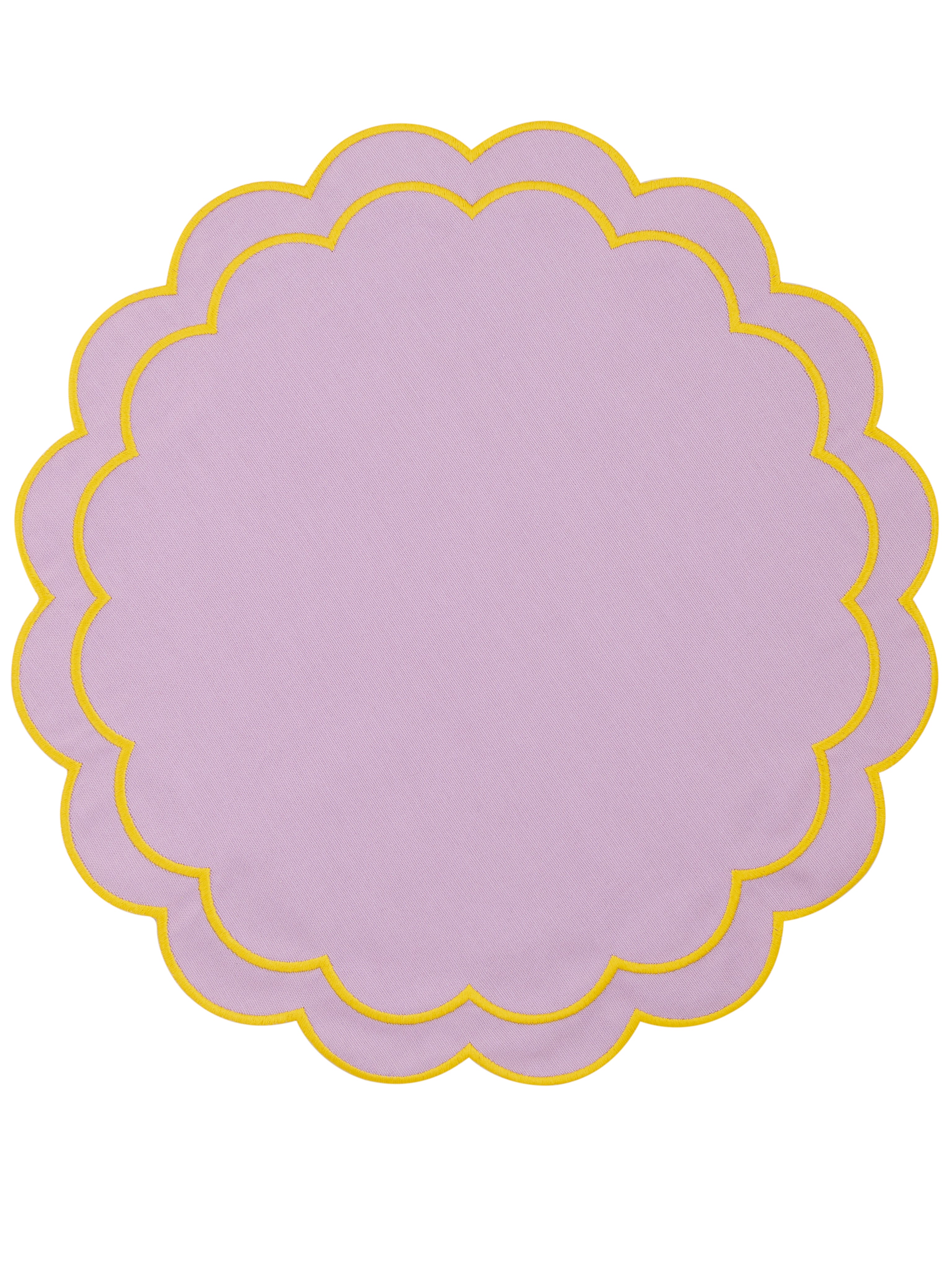 Lilac Scallop Amerikan Servisi + Peçete