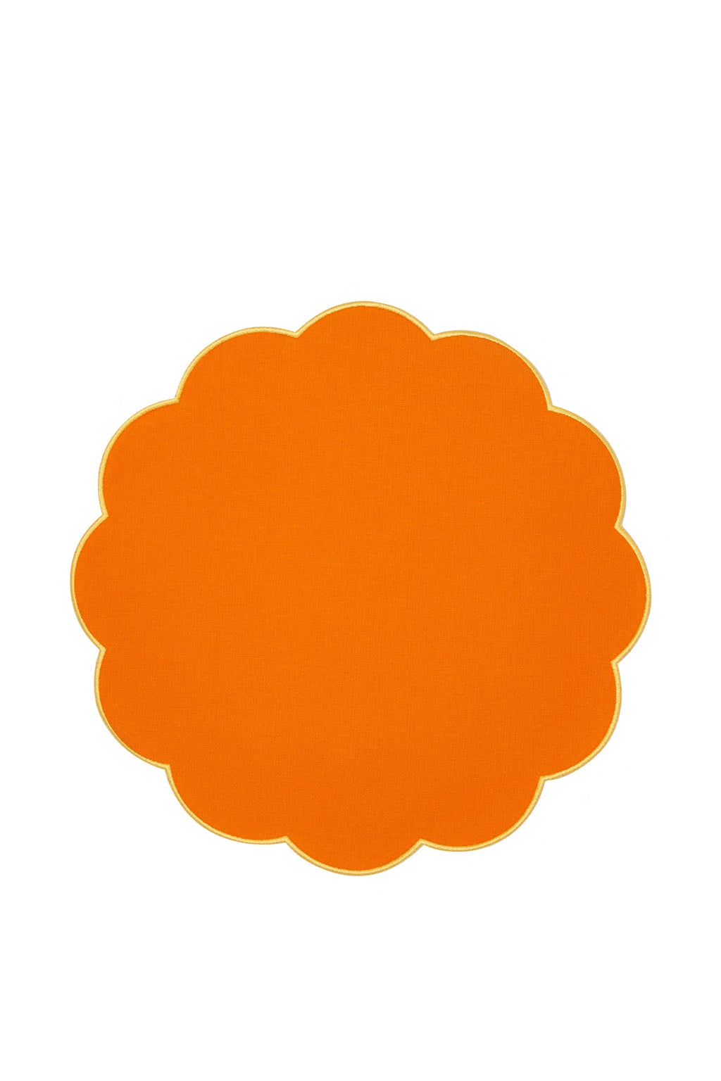Bicolor Orange&Yellow Scallop Amerikan Servisi + Peçete