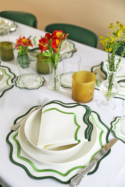 Green Wave Napkin (Set of 2)