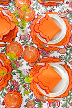 Load image into Gallery viewer, Orange Scallop Placemat + Napkin
