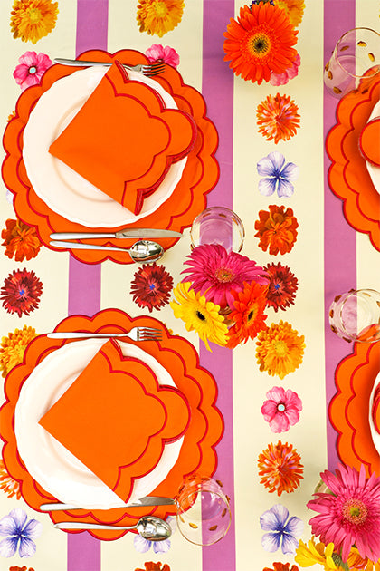 Orange Scallop Amerikan Servisi + Peçete