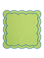 Green Scallop Placemat + Napkin