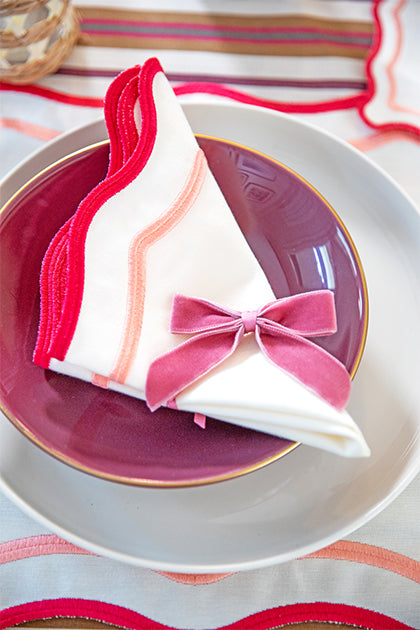 Pink Mini Napkin Bows (Set of 4)