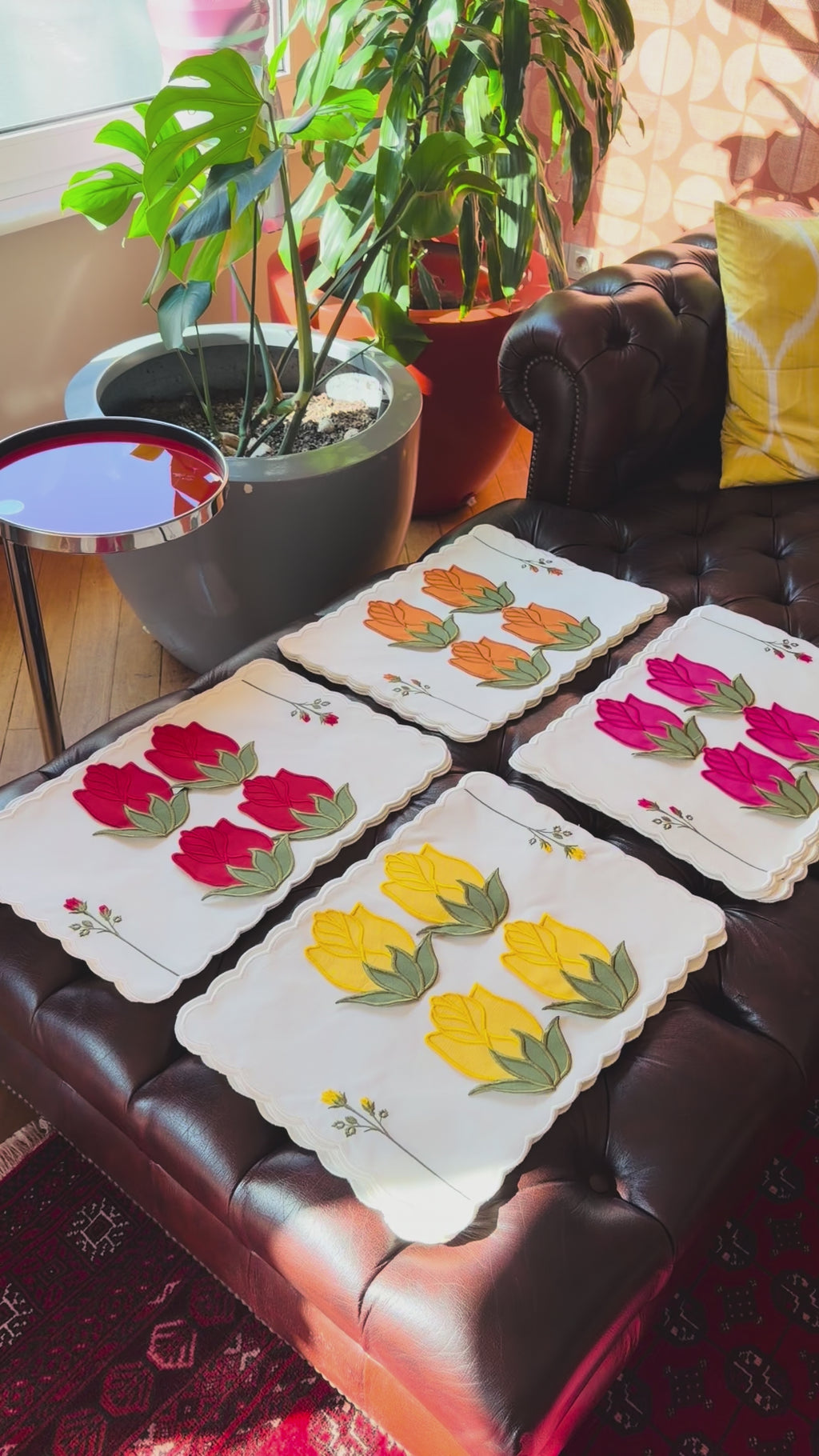 Camellia Placemat + Coaster (Set of 4)