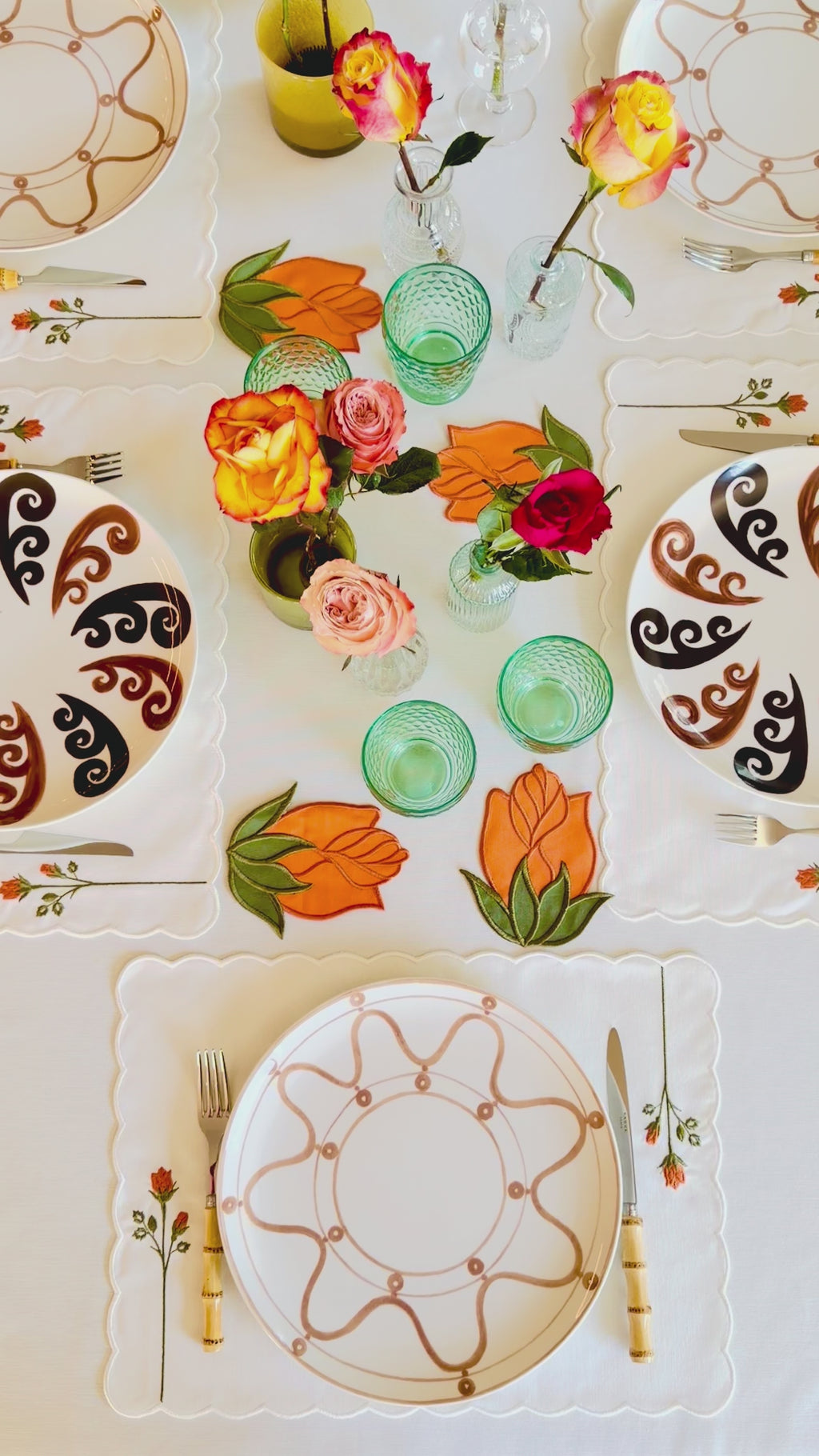 Camellia Placemat + Coaster (Set of 4)