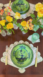 Gold Camellia Placemat + Coaster (Set of 4)