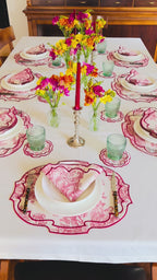 Lilly Red Scallop Napkin (Set of 2)