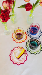 Green Wave Cocktail Napkin (Set of 4)