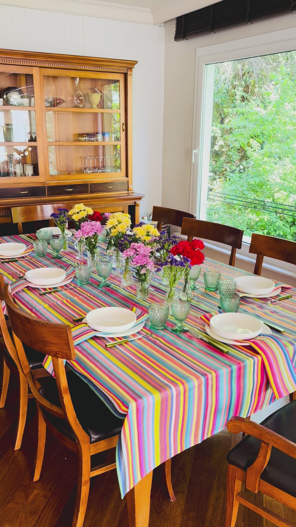 Ebony Toile Tablecloth
