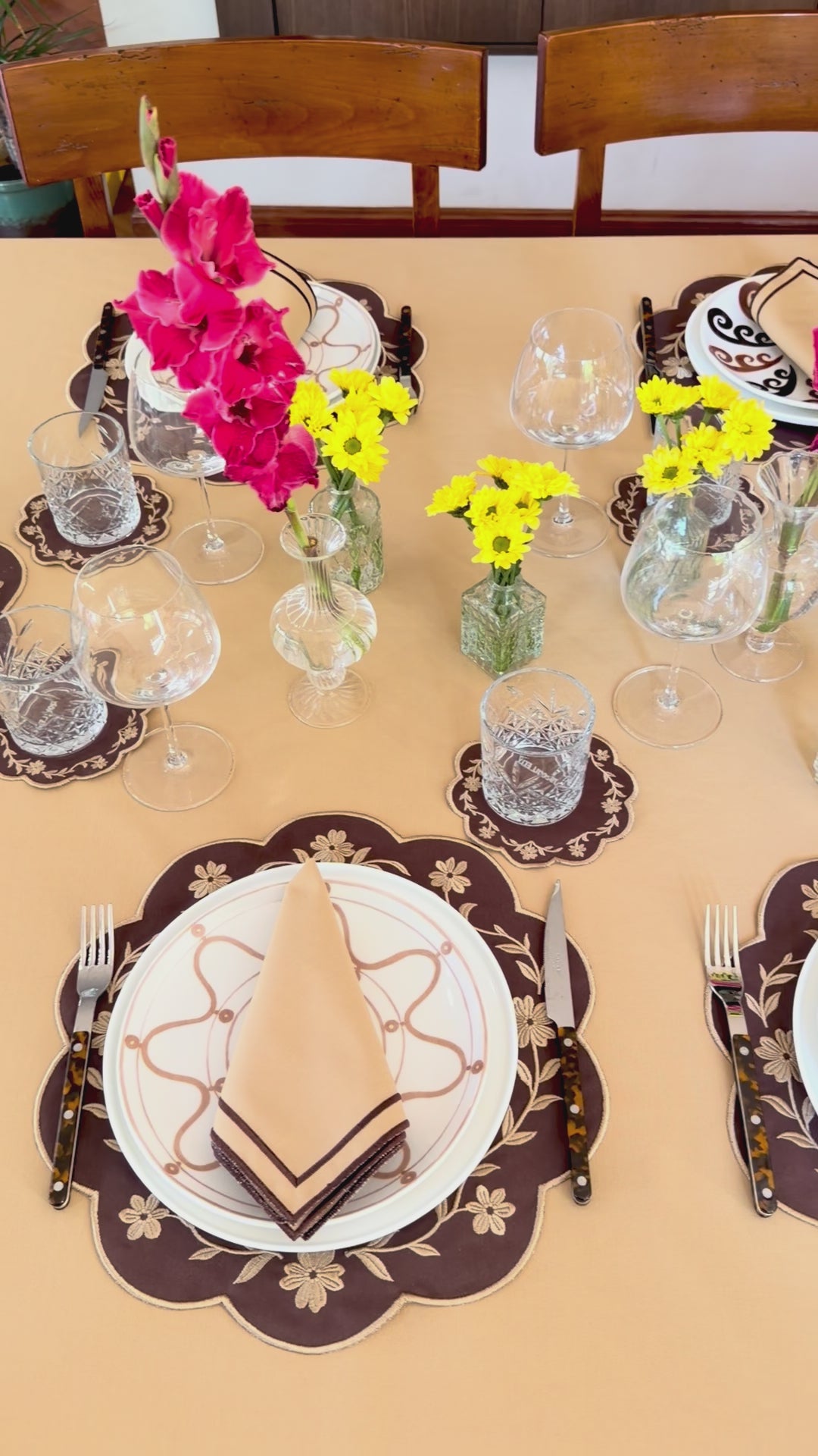 Green Wave Placemat + Napkin