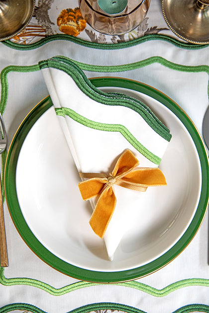 Sarı Kurdele Peçete Halkası (4'lü)