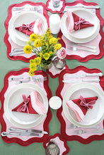 Load image into Gallery viewer, Rose&amp;Burgundy Wave Placemat + Napkin
