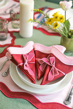 Rose&Burgundy Wave Napkin (Set of 2)