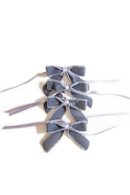 Load image into Gallery viewer, Grey Mini Napkin Bows (Set of 4)
