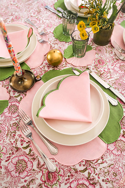 Bicolor Green&Rose Scallop 2’li Amerikan Servisi