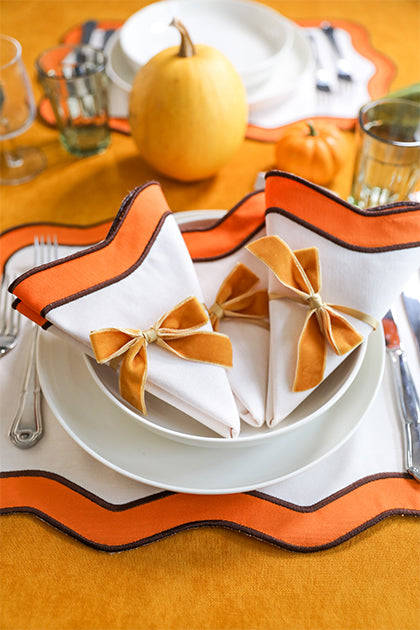 Sarı Kurdele Peçete Halkası (4'lü)